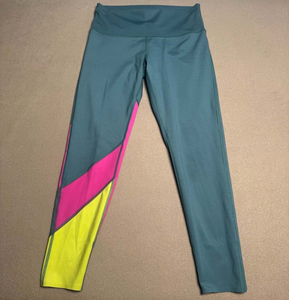 Cotopaxi Mariposa Leggings Size M Blue Neon Color Block
